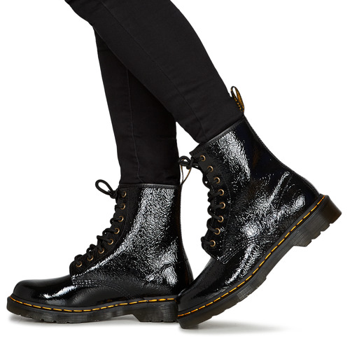 Dr. Martens - 1460 DISTRESSED PATENT - Noir
