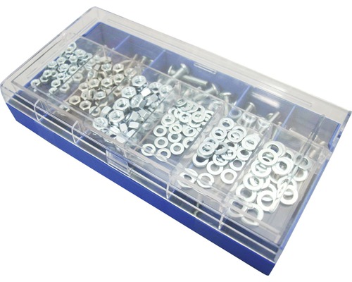 Assortiment verzinkte draadschroeven, 285 stuks