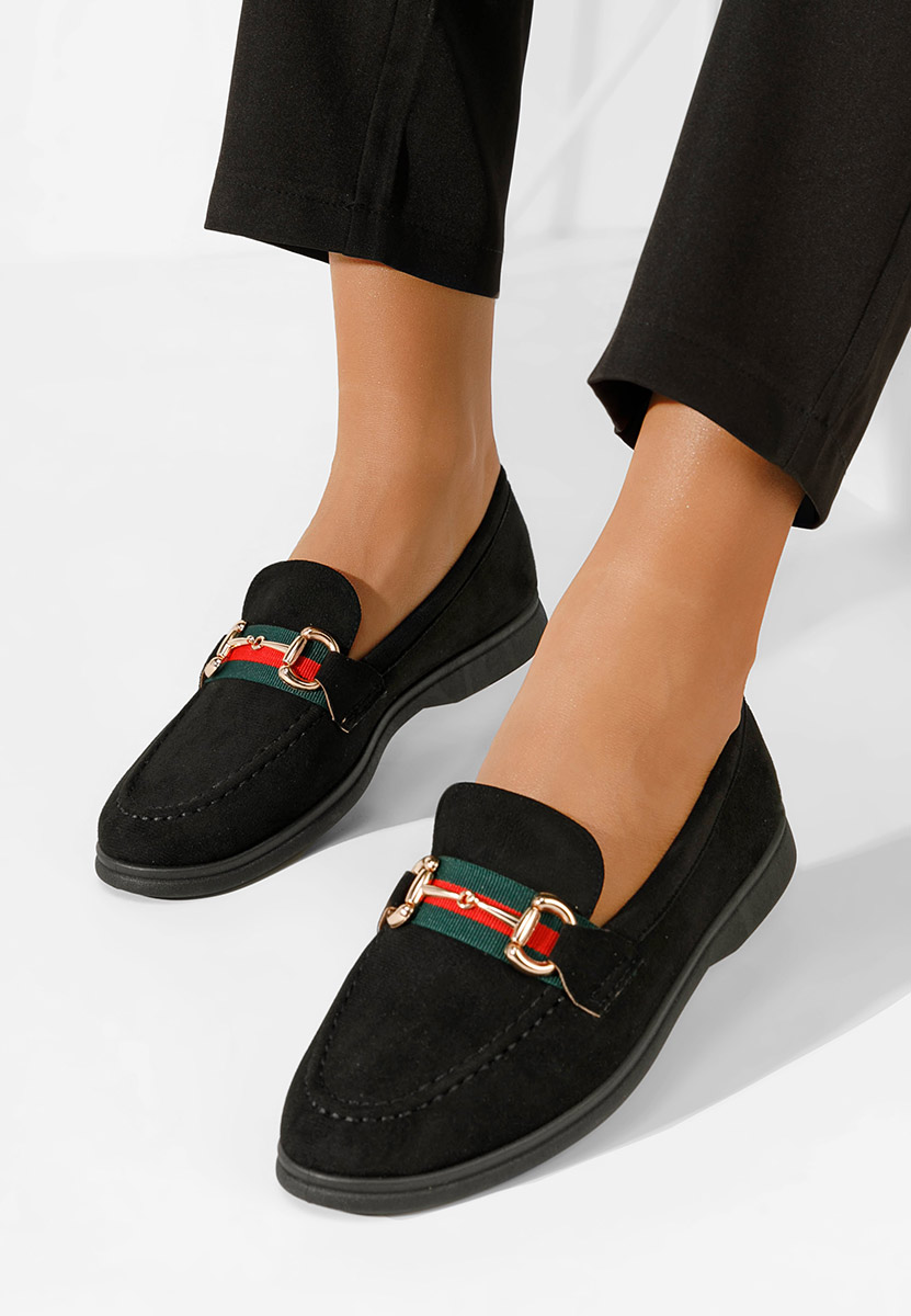 Mocassins femme noirs Abygail