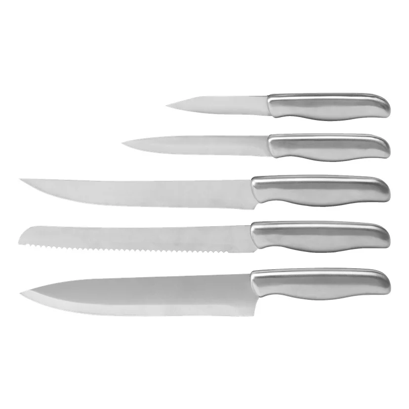 Kniver + knivblokk 6 deler