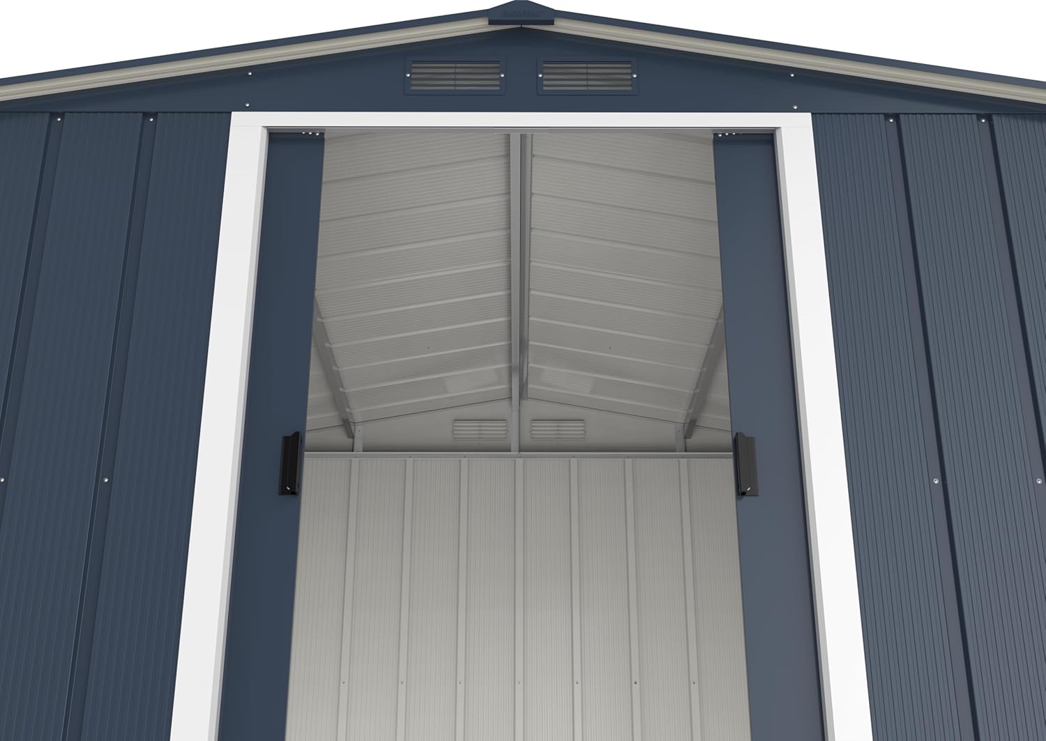 Duramax ECO 8 x 8 (5.89 m²) abri de Jardin en métal, Abri de Jardin en métal galvanisé à Chaud, Abri de Stockage d'outils, Structure de Toit renforcée, abri en métal sans Entretien, Anthracite