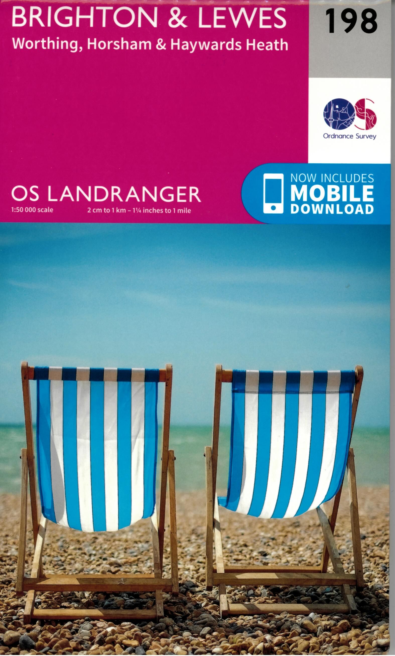 ORDNANCE SURVEY - 198 GB BTIGHTON LEWES 1 50 000