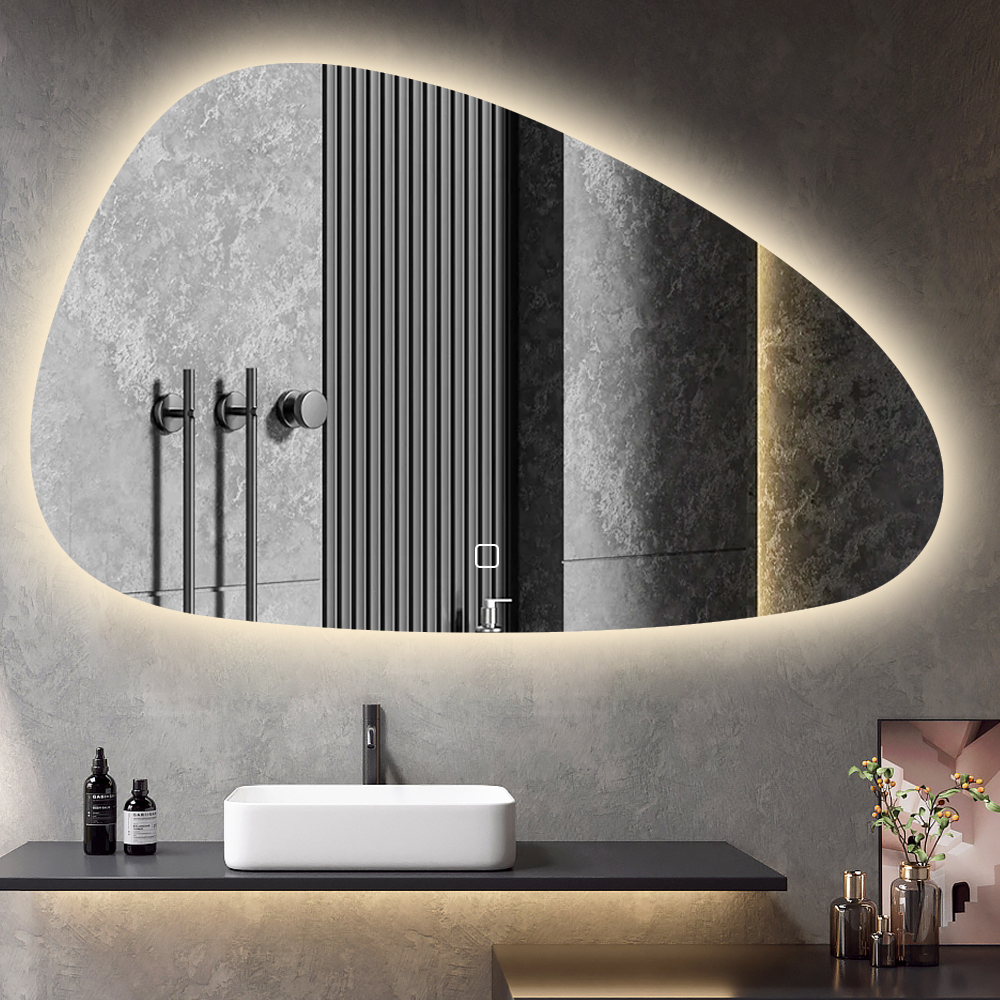 Saniclear Vibe organische spiegel 160x100cm met verlichting en verwarming
