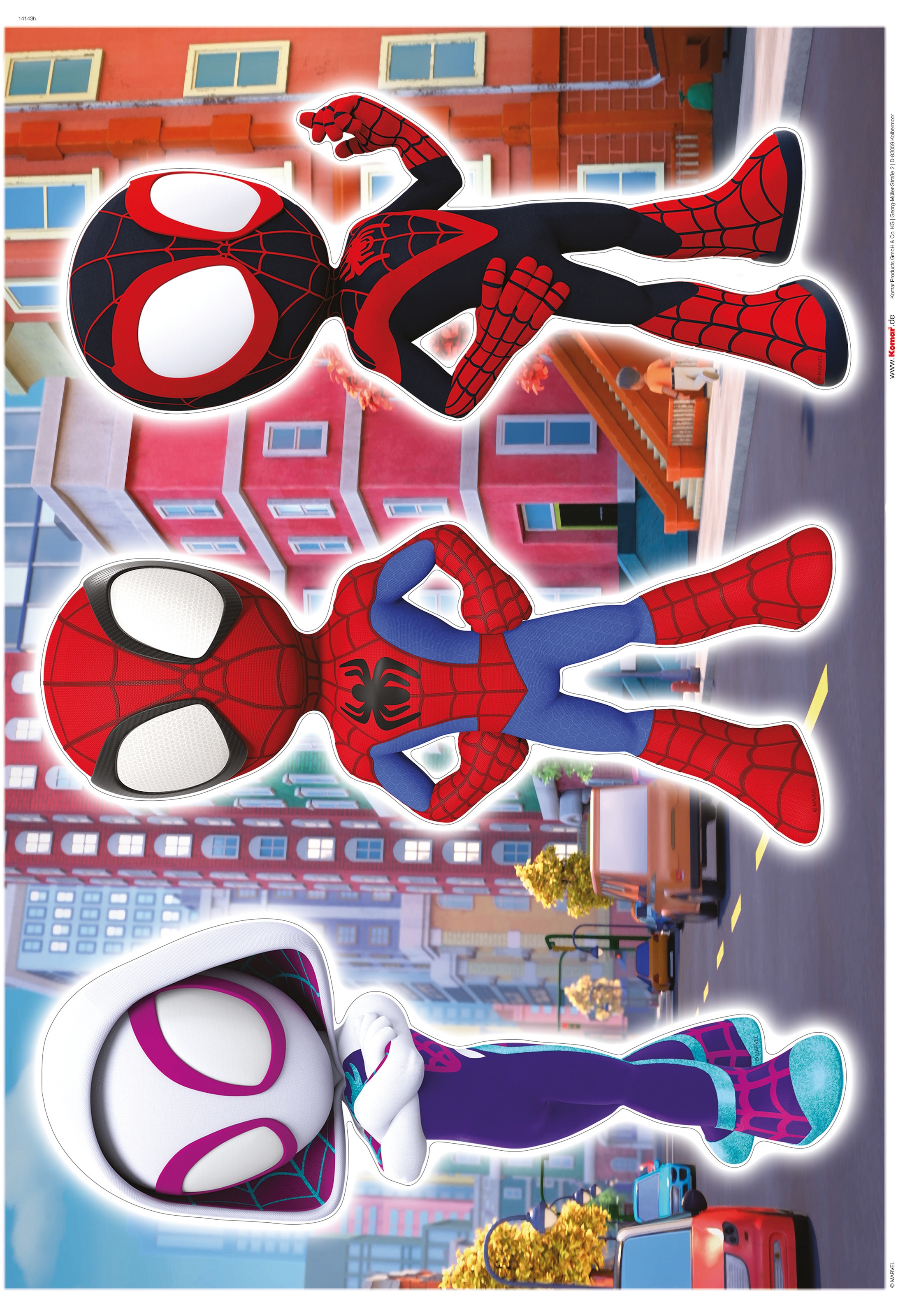 Komar Wandtattoo »Spidey and His Amazing Friends Trio - Grösse 50 x 70 cm« selbstklebend, Wandsticker, Kinderzimmer