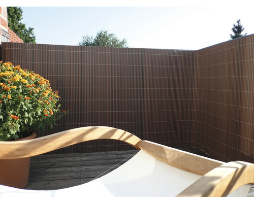 Videx Rügen PVC-inkijkmat, 300 x 90 cm, walnoot