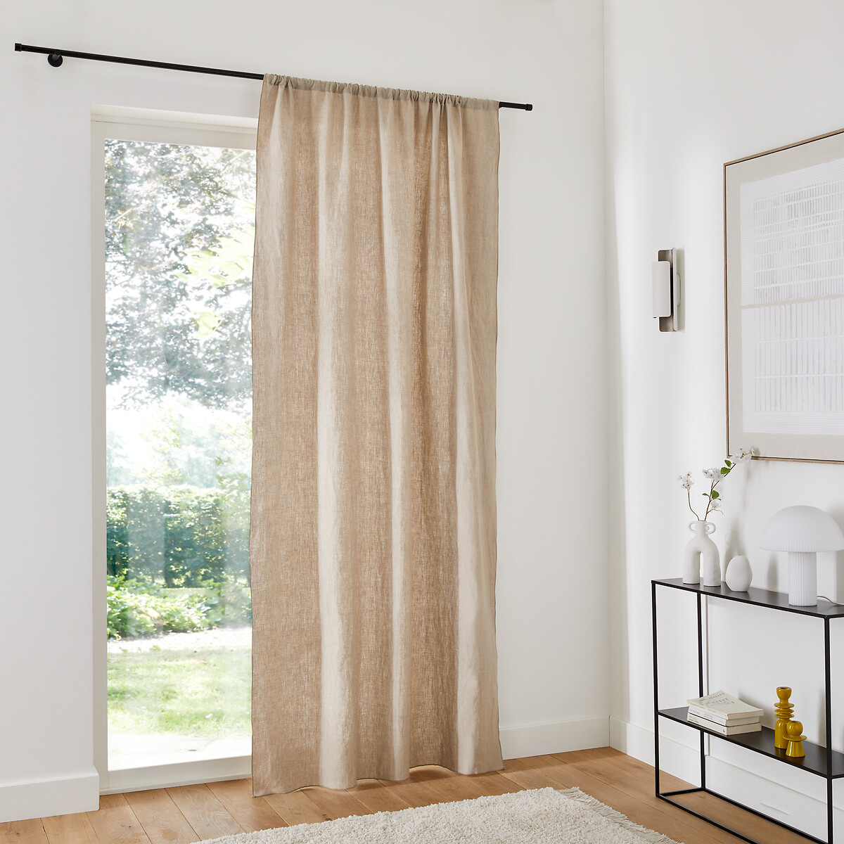 LA REDOUTE INTERIEURS<br>Painel de cortina em linho lavado, Onega