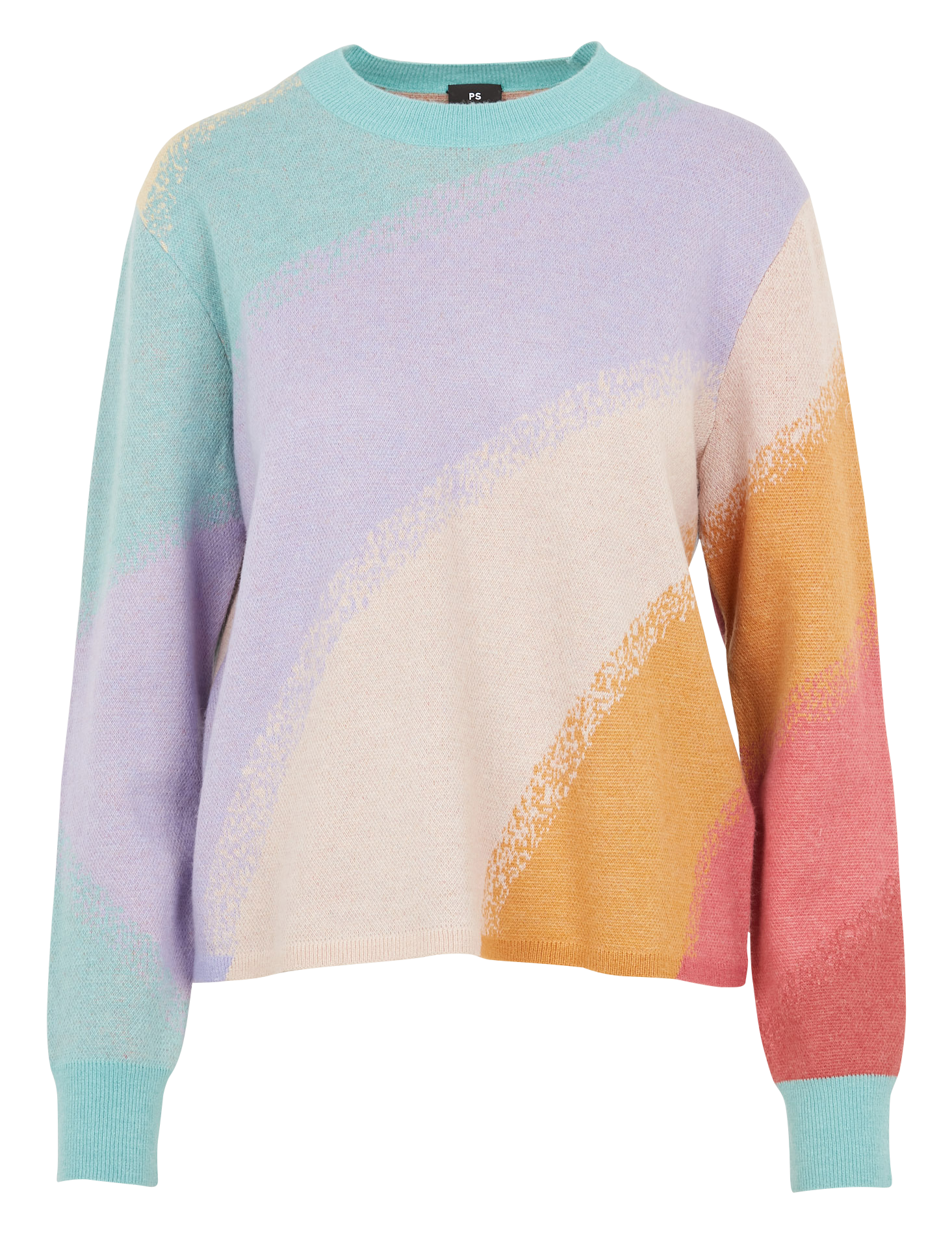 Pull col rond en jacquard | Multicolore