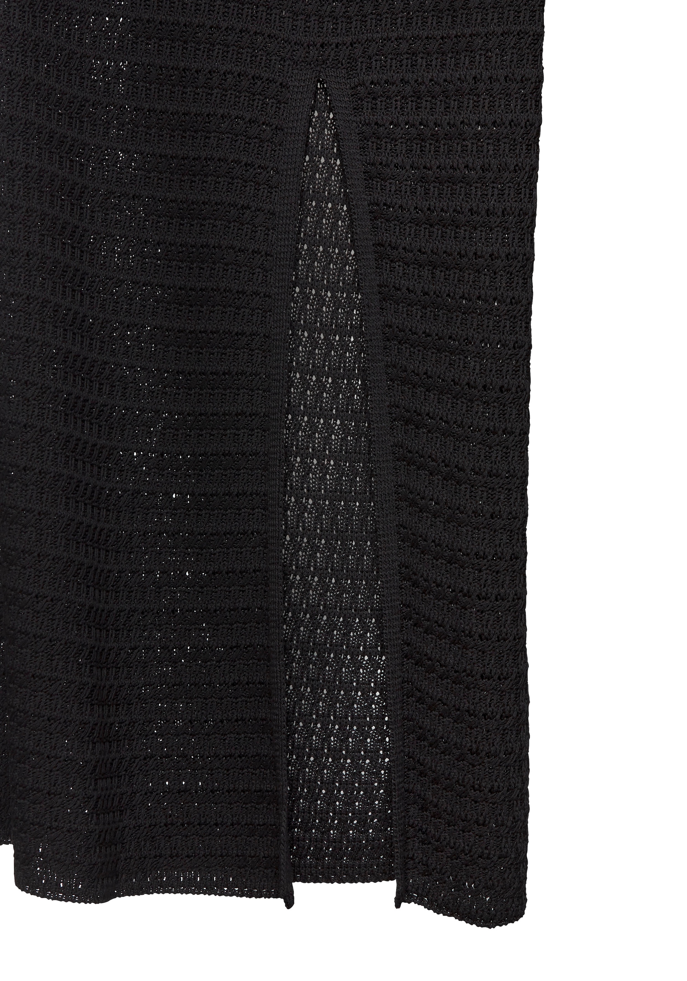 Vivance Strickkleid mit Schlitz, Festival, modisches Häkelkleid, Strandkleid