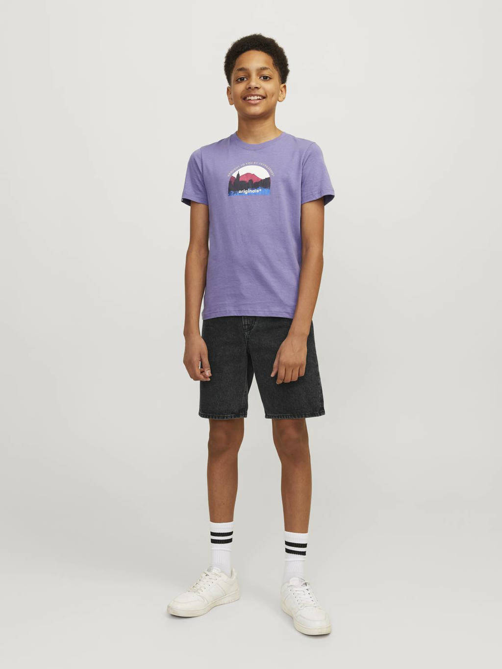 JACK & JONES denim short JJICHRIS JJORIGINAL black denim