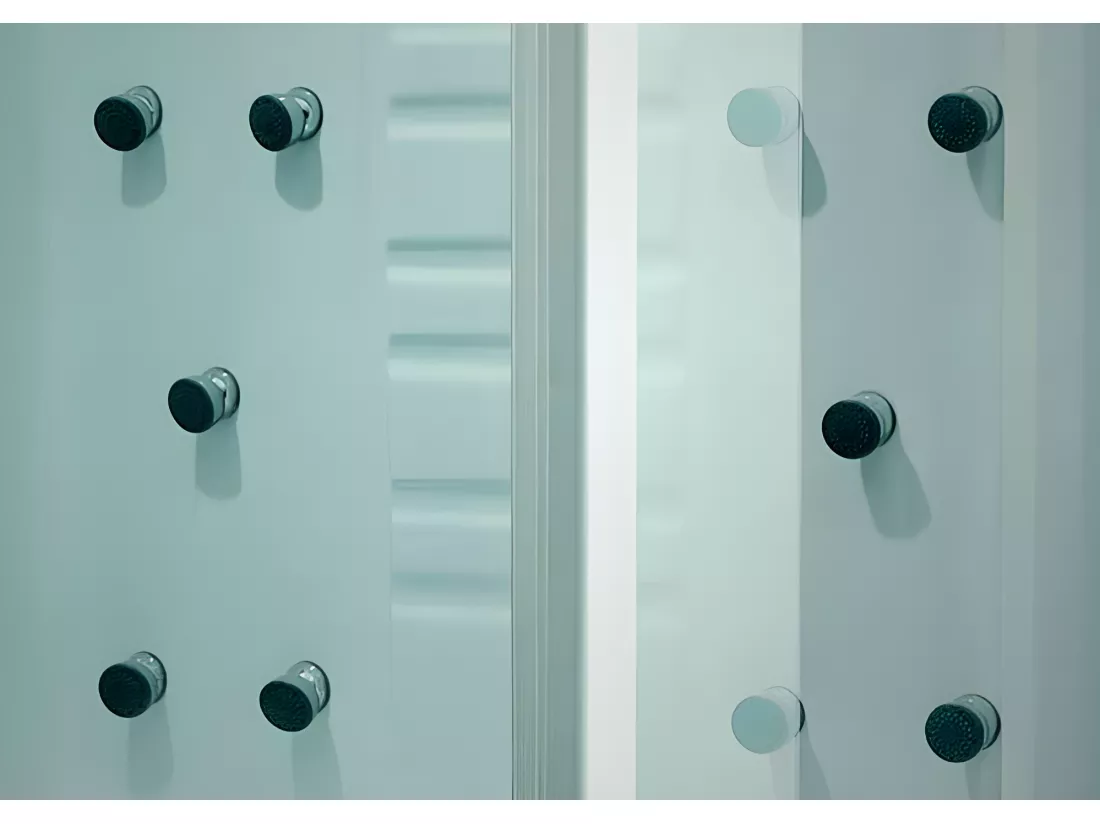 Cabine de douche intégrale - Hammam ARTHEMIS en acrylique renforcé avec 12 jets de massage et pluie tropicale