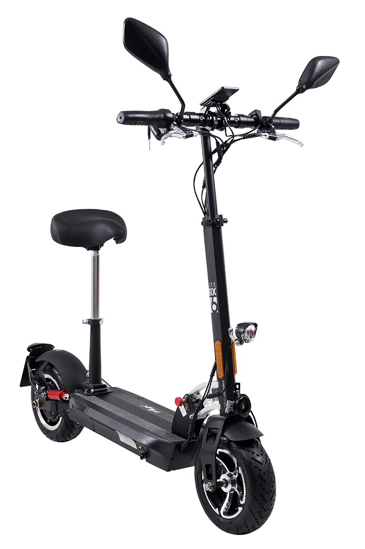 eFlux Lite Six E-Scooter 1000 Watt mit Straßenzulassung, 40 km/h, verstellbarer Sitz, Lithium-Akku