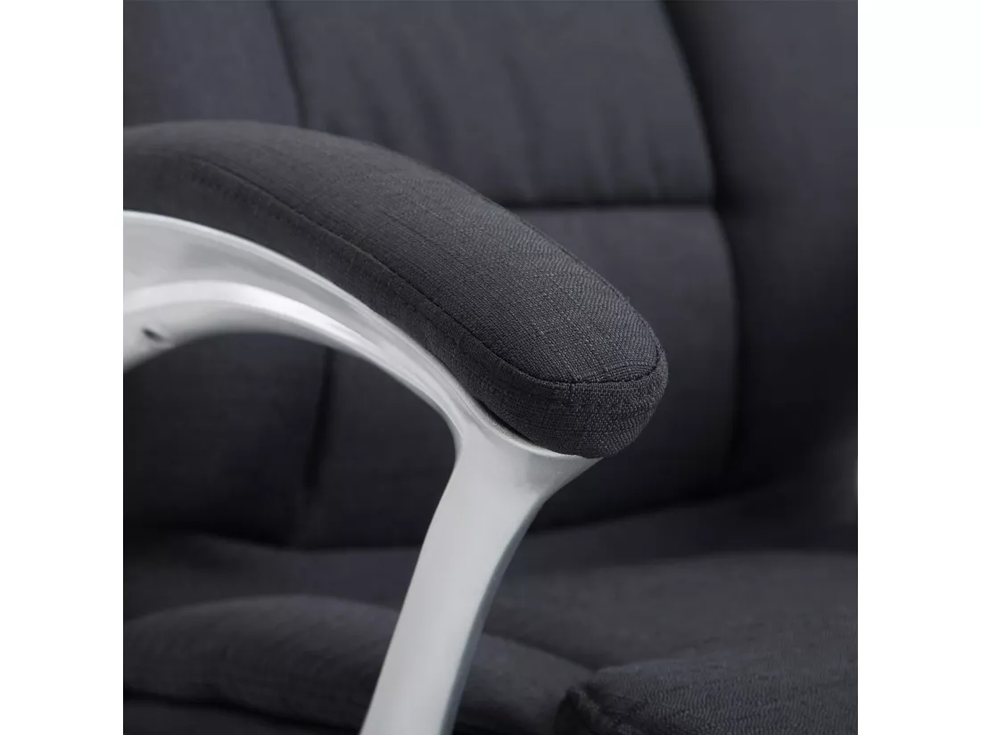 Chaise de bureau - Tissu & Plastique - Noir - Texas V2