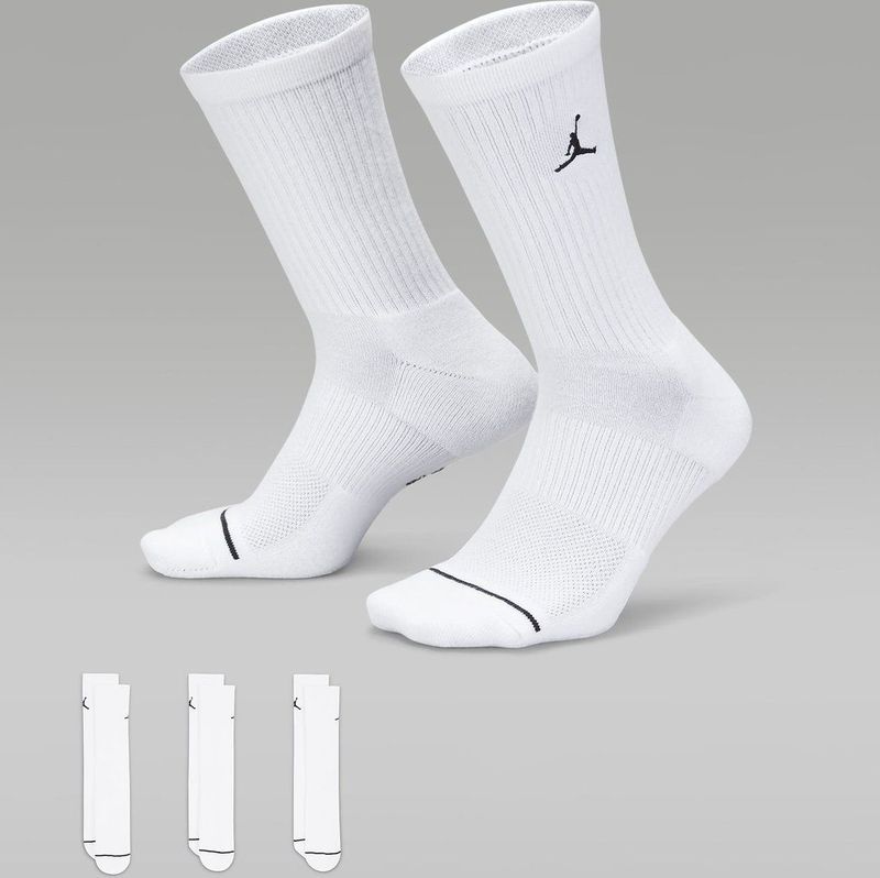 Jordan Everyday Crew Sokken - Wit - 3 Paar