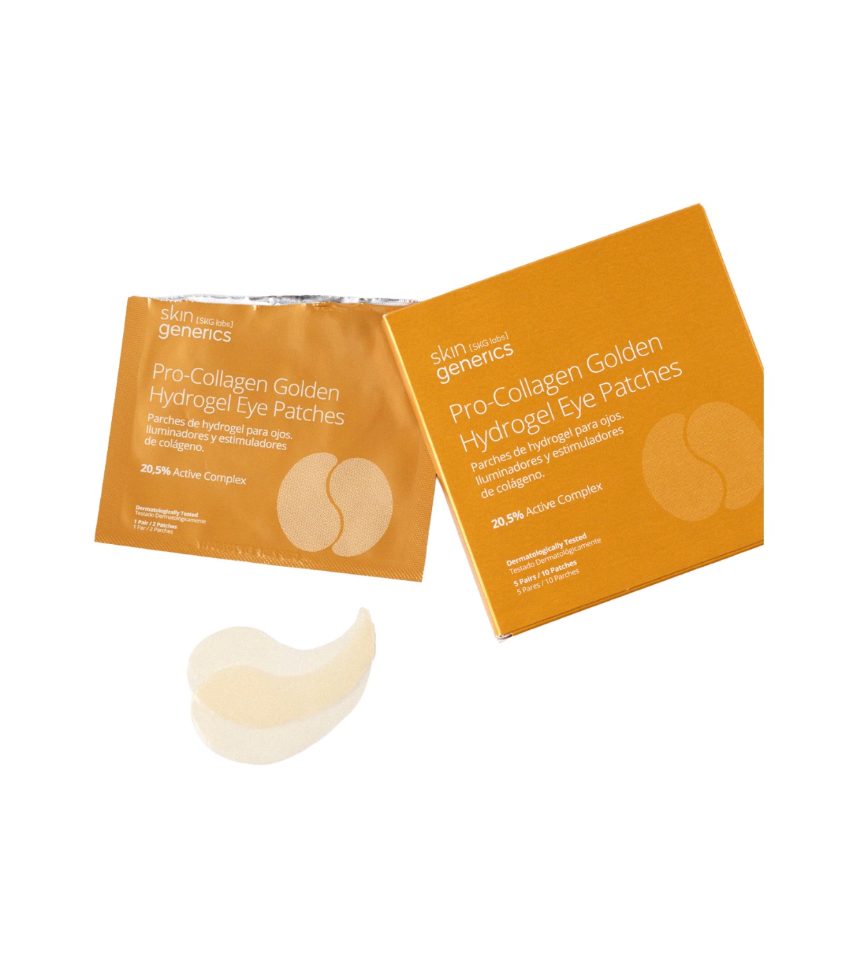Skin Generics - Pro-Collagen Golden Adesivos de Hidrogel - 5 pares