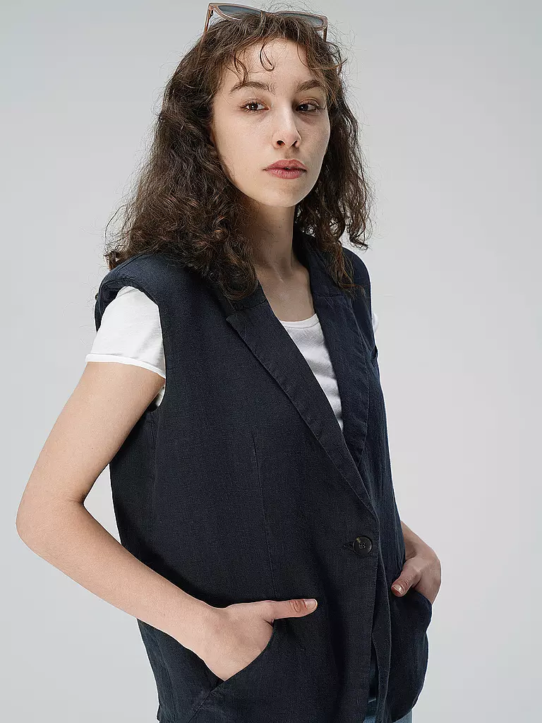 PENN&INK Leinengilet  schwarz