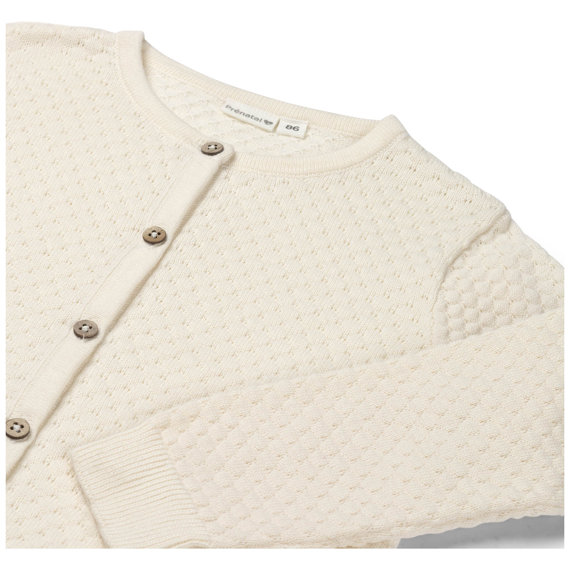 Prénatal peuter vest lange mouwen effen beige