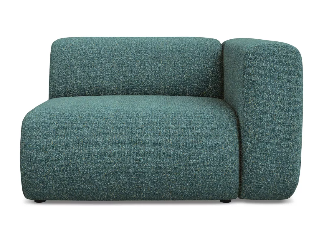 Module avec accoudoirs droit en tissu texturé - marin - EKAHI