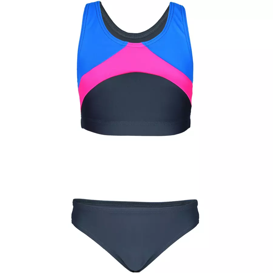 Aquarti Mädchen Sport Bikini Racerback Bustier & Bikinislip rosablau