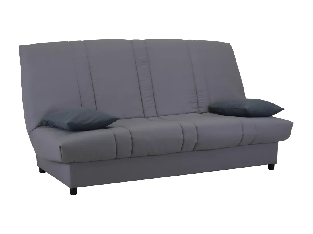 Canapé convertible clic-clac en tissu gris FARWEST III
