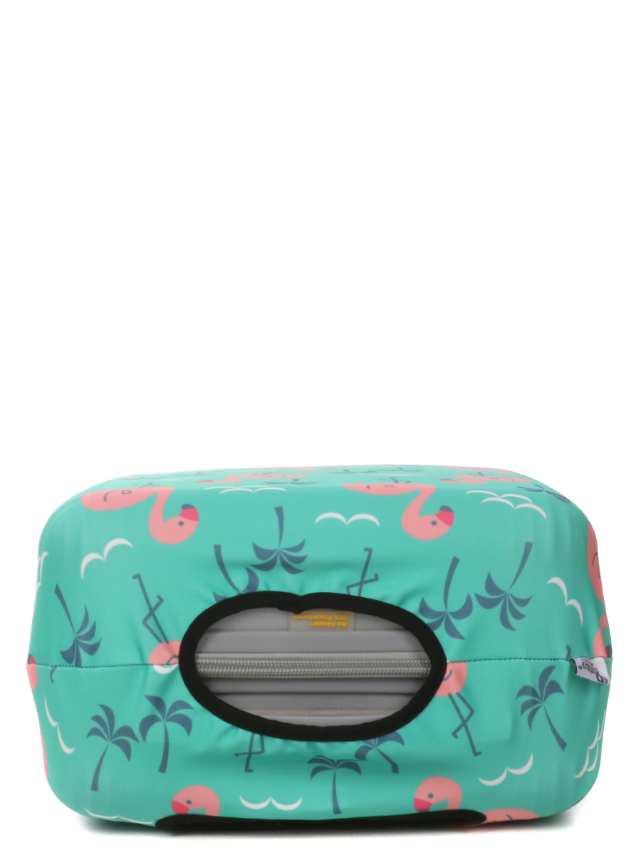 Housse de valise Periea Green with Pink Flamingos S