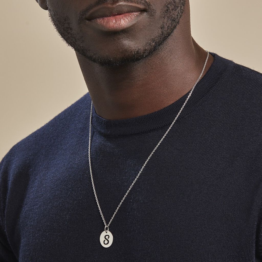 Pendentif Efiso Argent Blanc
