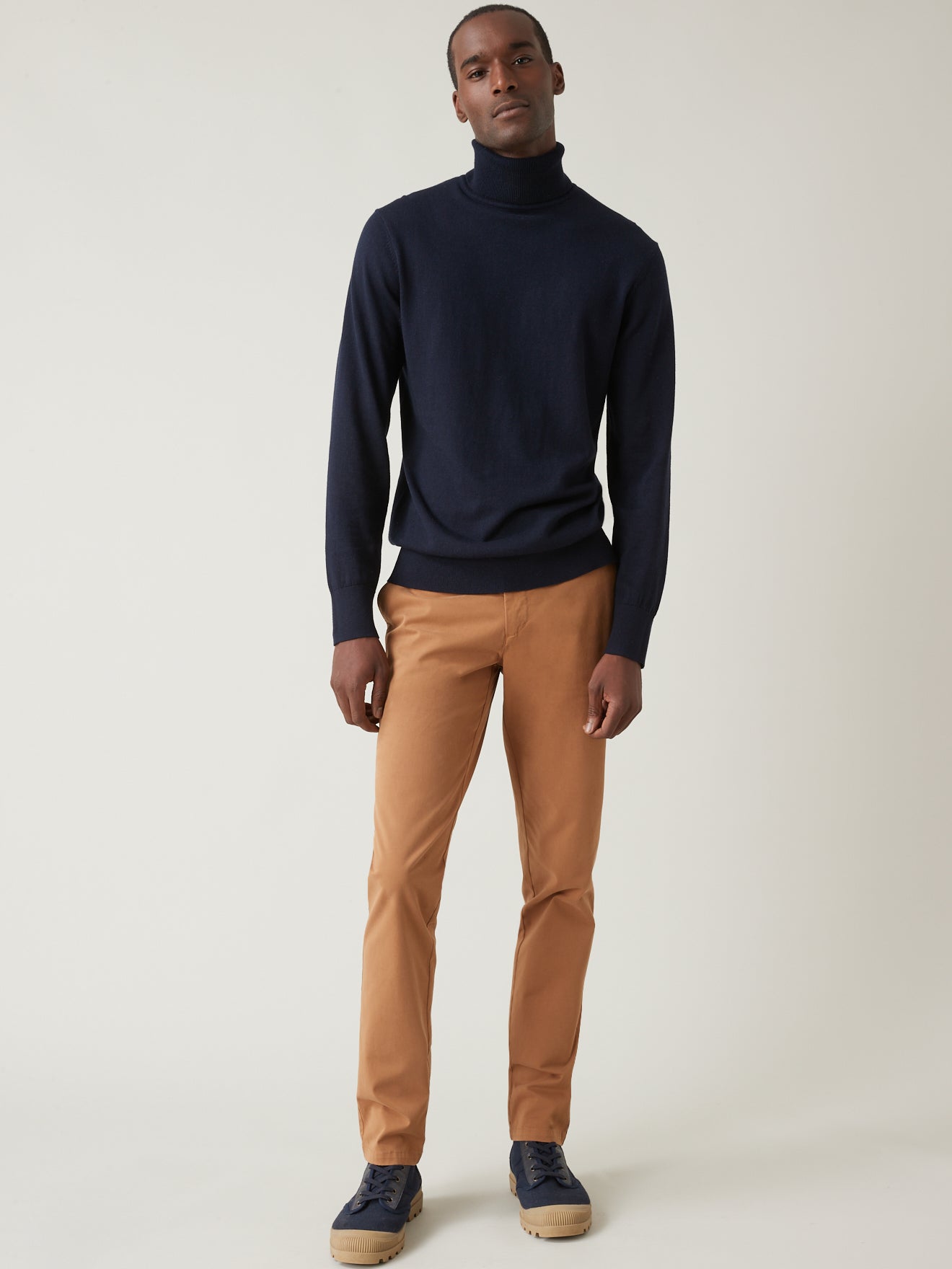 Pull col roulé homme