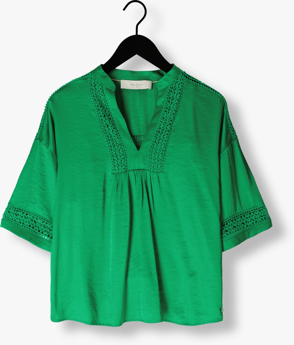 NUKUS groene nukus top nina top v-neck silky