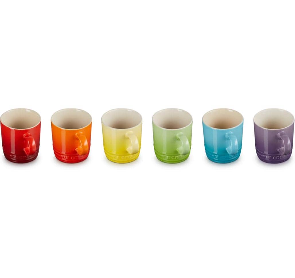 Espressotassen 100 ml, 6 Stück, RegenbogenTassenset