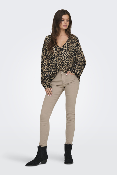 Only bruine dames blouse