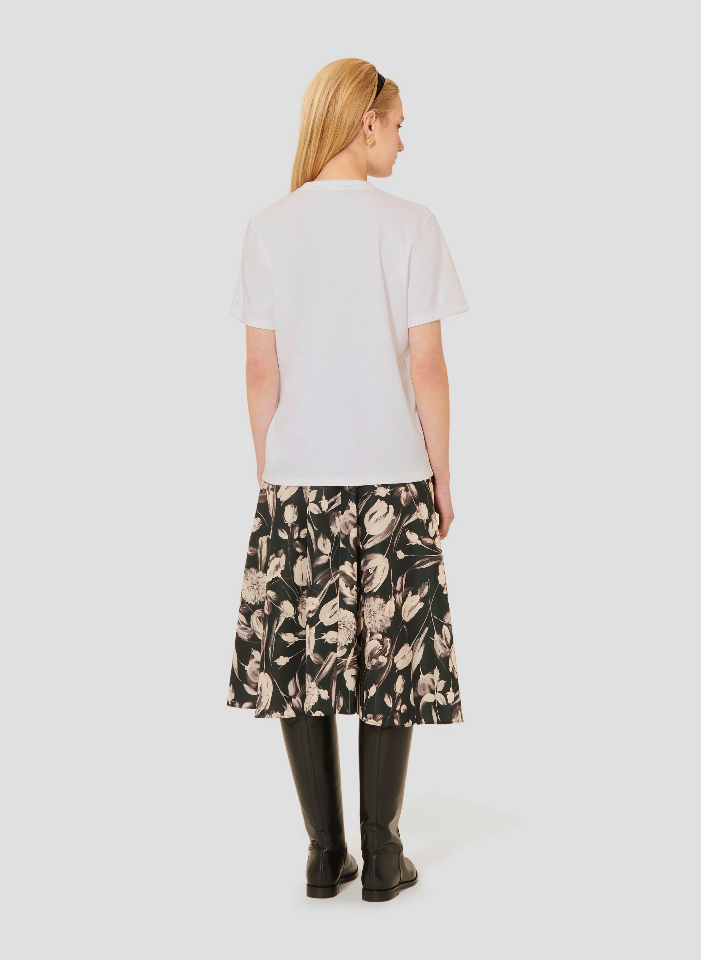 TARATULIP - Tee-shirt droit imprimé en coton| Blanc