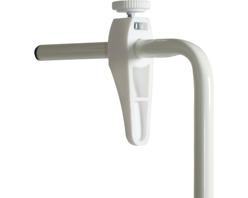Hangende balkontafel, kunststof, 60x40 cm, wit