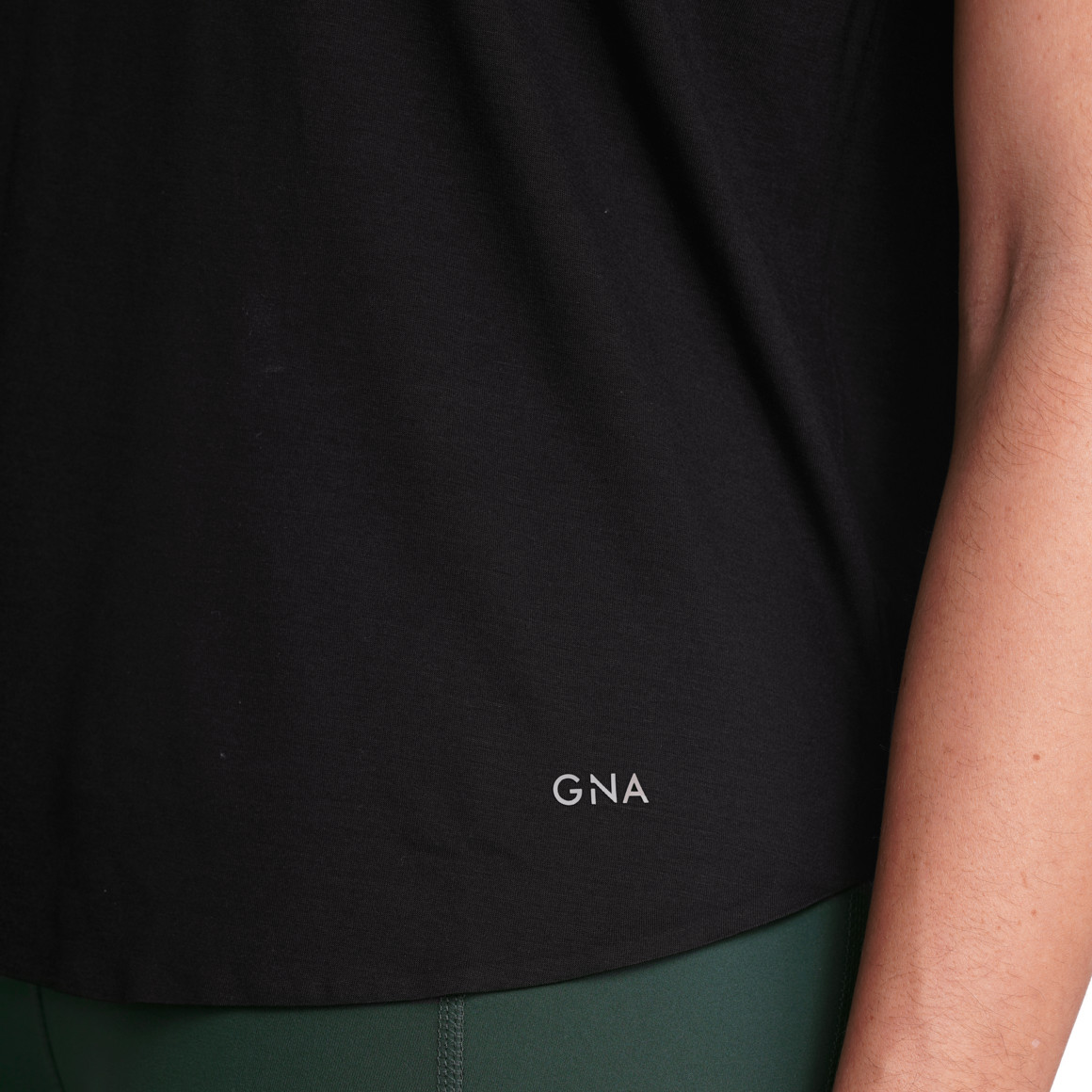 Gina Sports Damen Sport T-Shirt unifarben schwarz