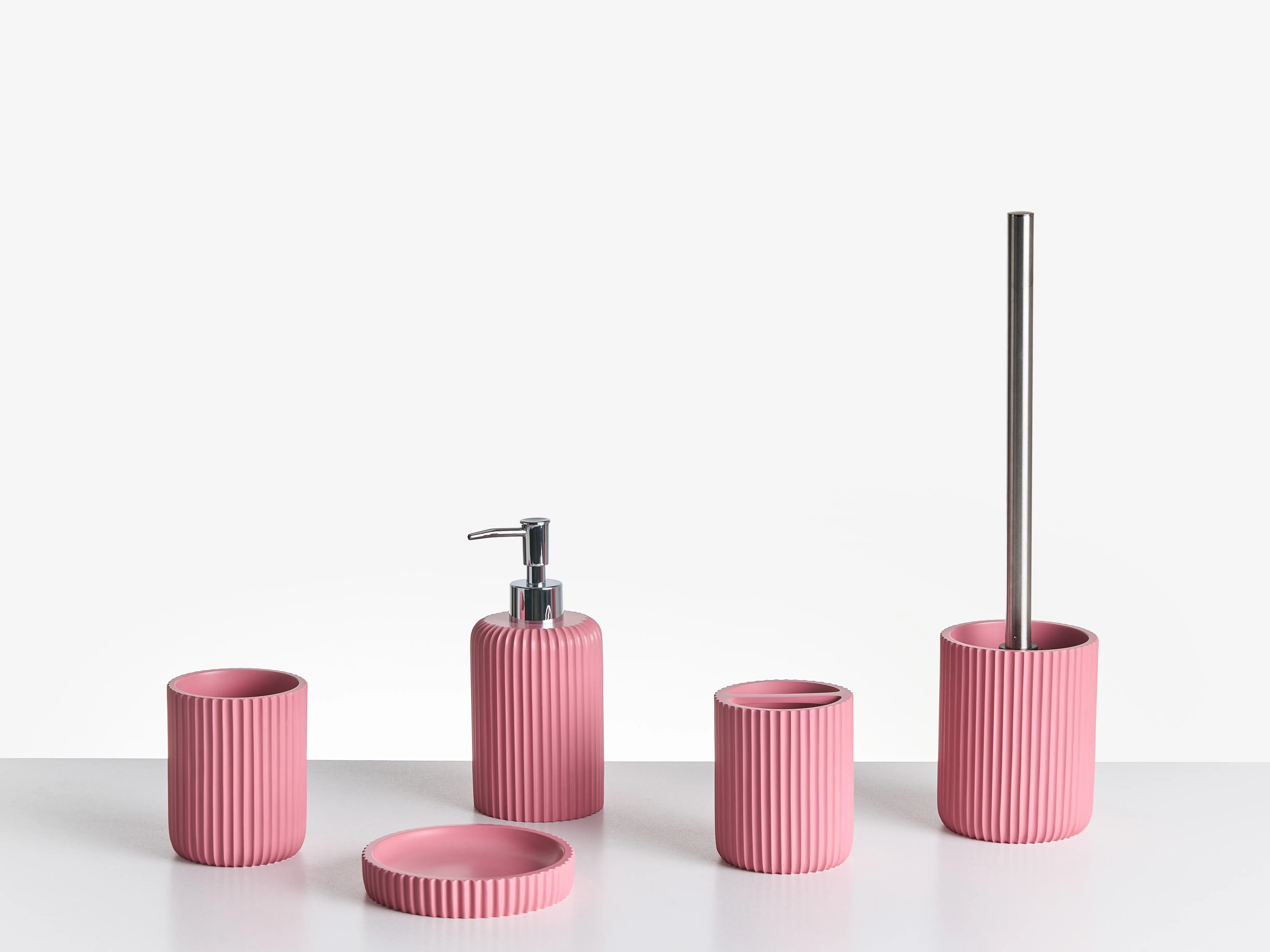 5-delige badkameraccessoireset CAMANA Roze