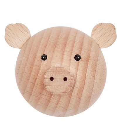 OYOY Haken - 4,5x5,4x6 cm - Mini - Schwein - Natur