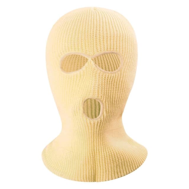 Vinter fuld ansigtsmaske Tre-huls Balaclava strikket hue hals damask