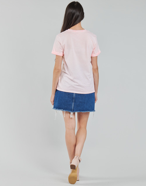 Guess - ES SS GUESS 1981 ROLL CUFF TEE - Rose