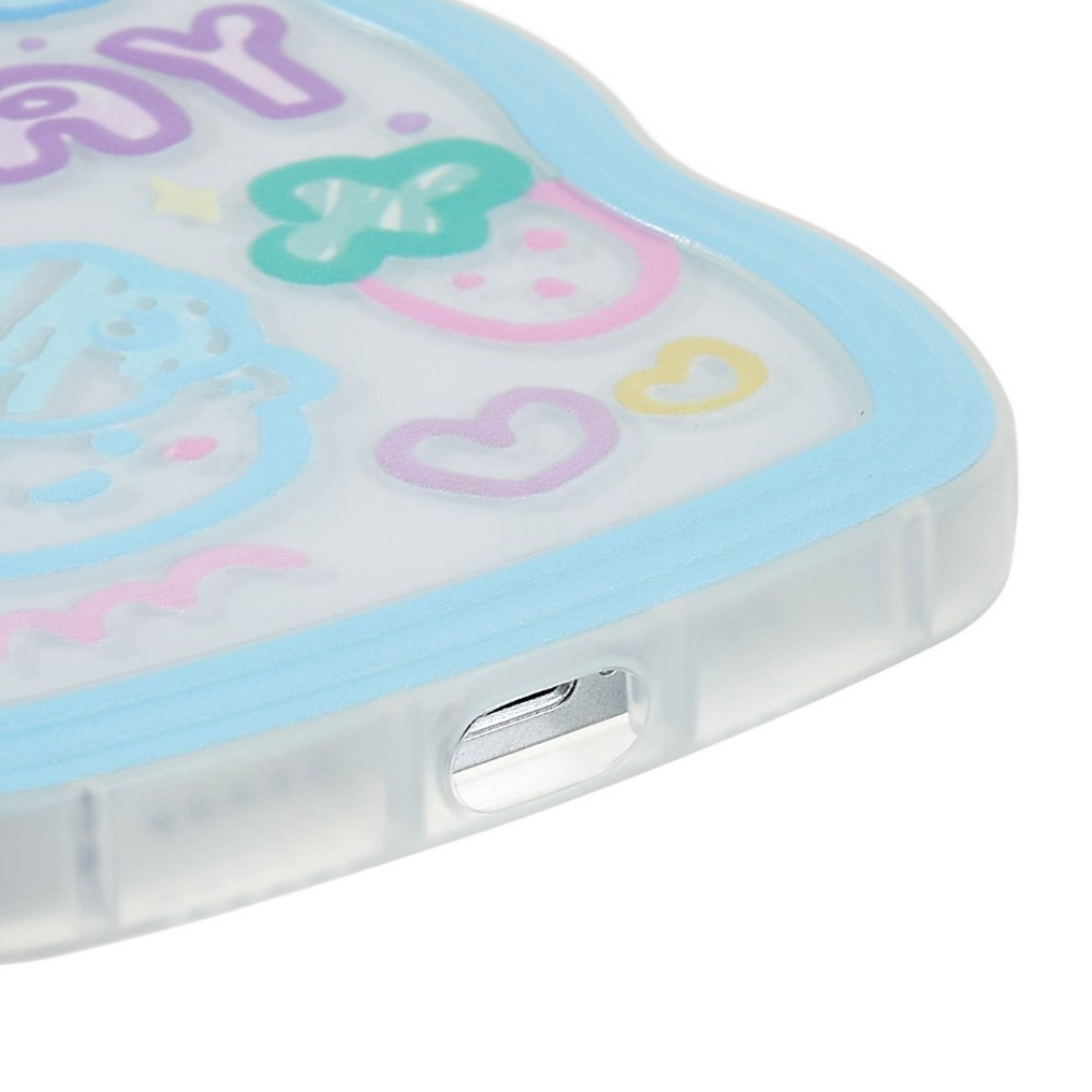 iPhone 13 Gummi Hülle Air Cushion Fallschutz Kinder Design - Nice Day (Blau / Lila)