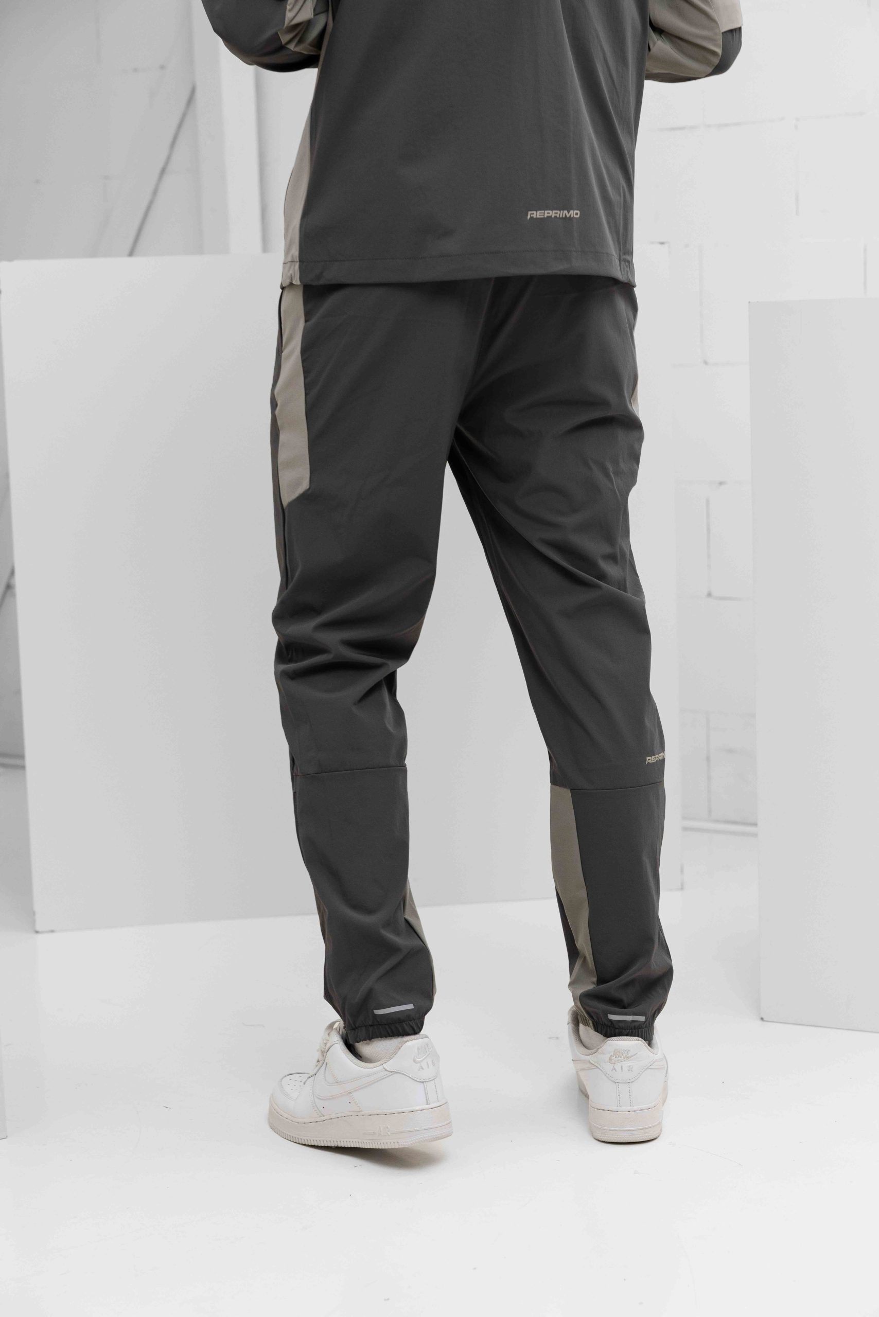 Reprimo Vortex Windbreaker Trainingspak Heren Lichtgrijs/Donkergrijs