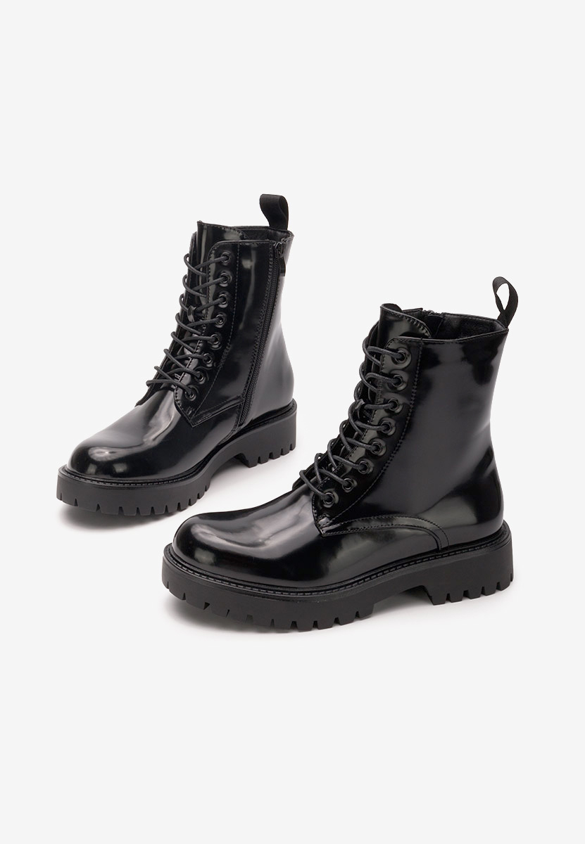 Bottines rangers femme noirs Sarissa