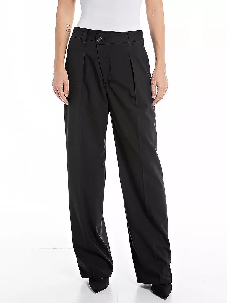REPLAY Marlenehose schwarz