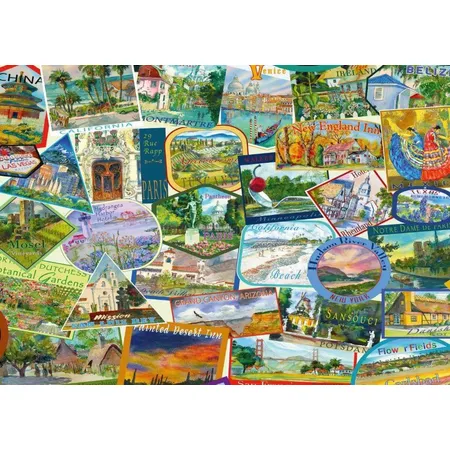 Schmidt Spiele Puzzle - Reise-Sticker, 1000 Teile