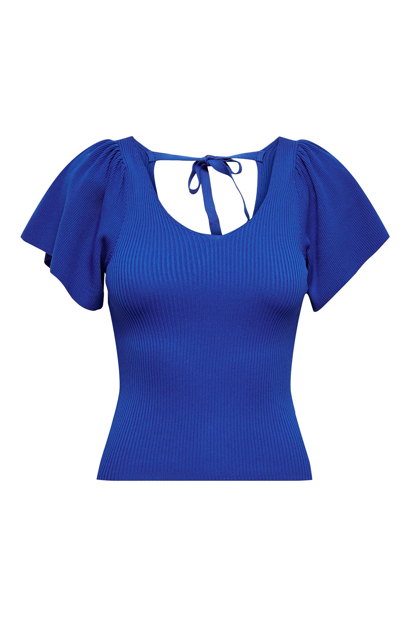 Blusa de manga curta com amarração