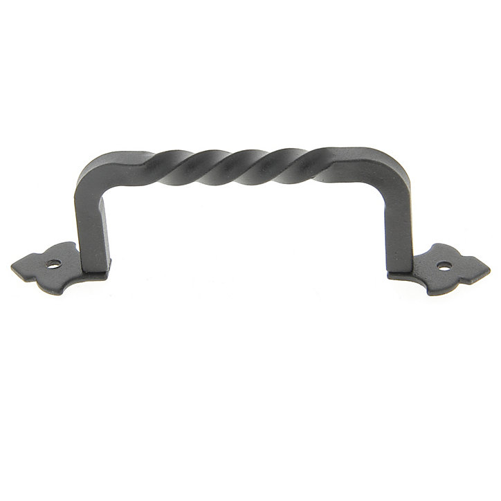 Poignée de meuble nœud Gwareg acier noir l.145mm x H. 27mm entraxe 120mm