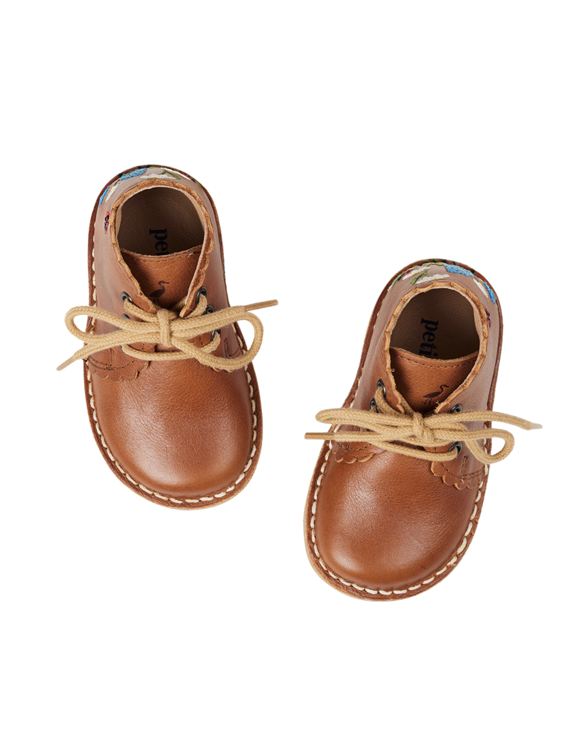 Ladybug Scallop Boot - Cognac