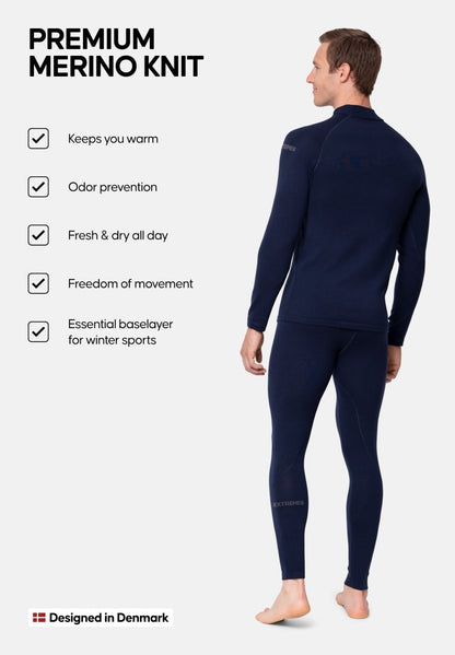 KRAFTIGT MERINOULD BASELAYER SÆT TIL MÆND