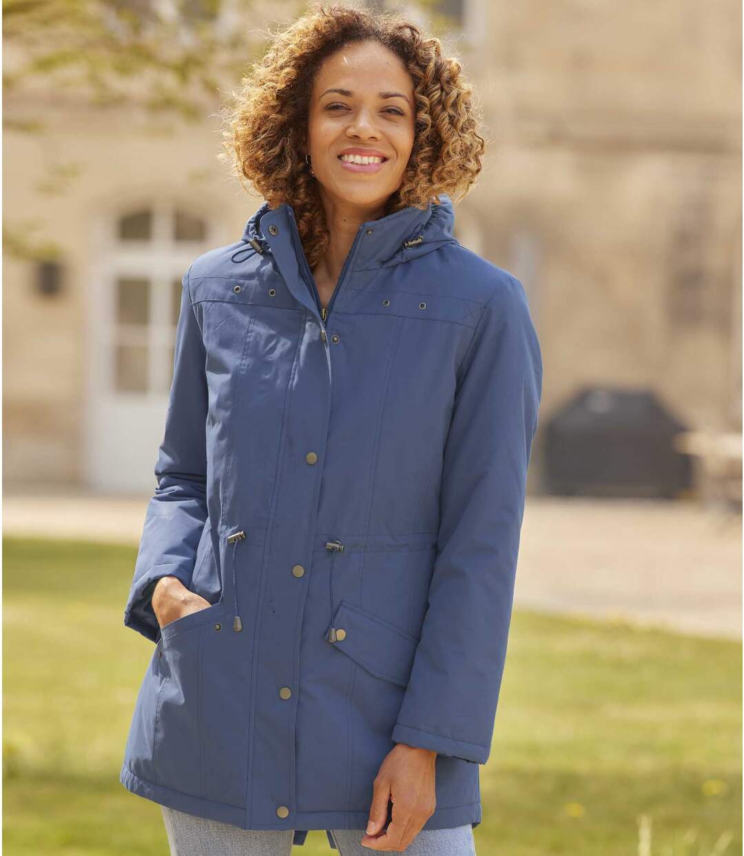 Parka à Capuche Matelassée Tendance