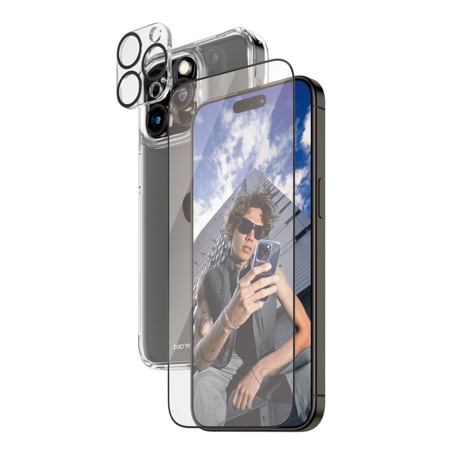 PanzerGlass - 3-i-1 Pakke iPhone 15 Pro Max