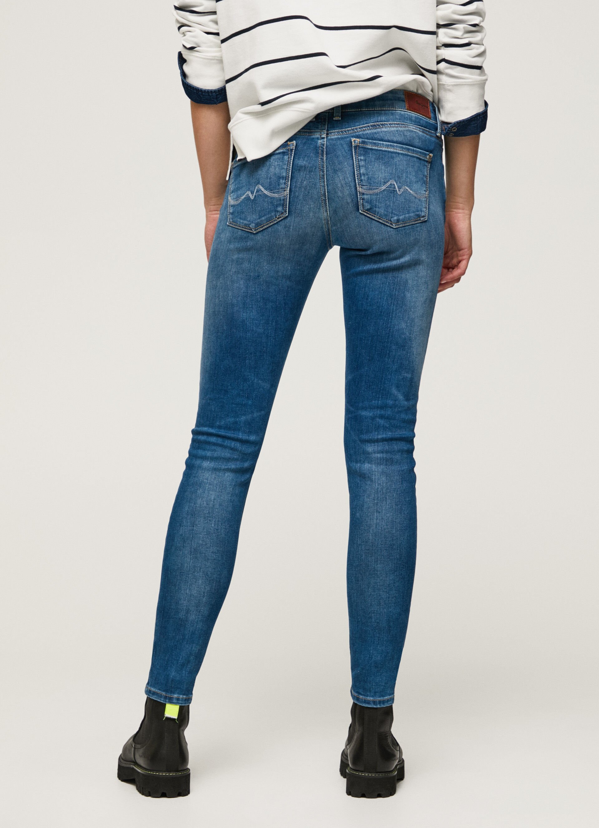 Calça jeans skinny de cintura média SOHO FIT - jeans