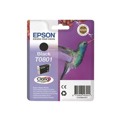 Epson T0801 Colibri - noir - cartouche d'encre originale
