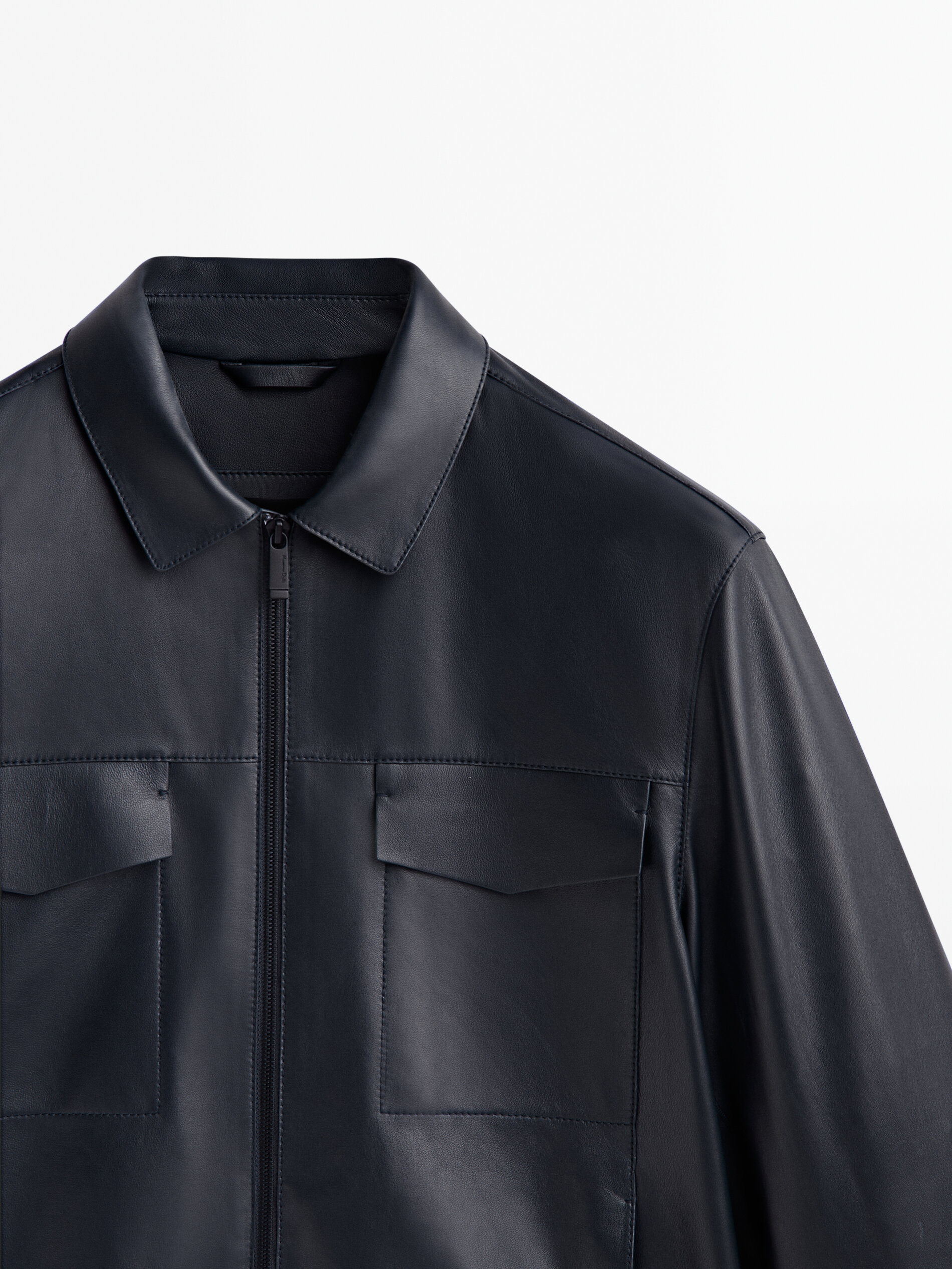 Chaqueta trucker piel napa Edição limitada - DARK AZUL